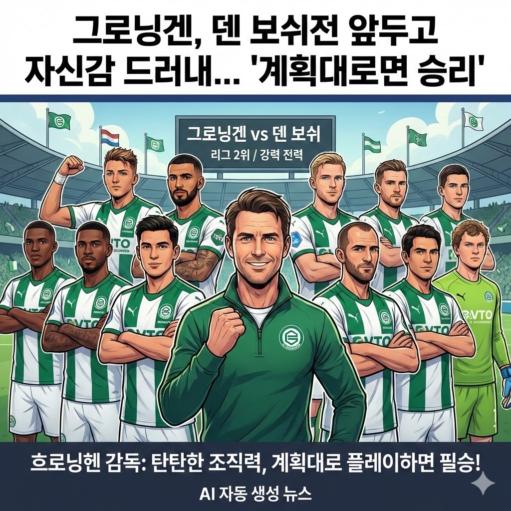 [그로닝겐] 감독의 자신감, ";덴 보쉬, 우리 계획대로
